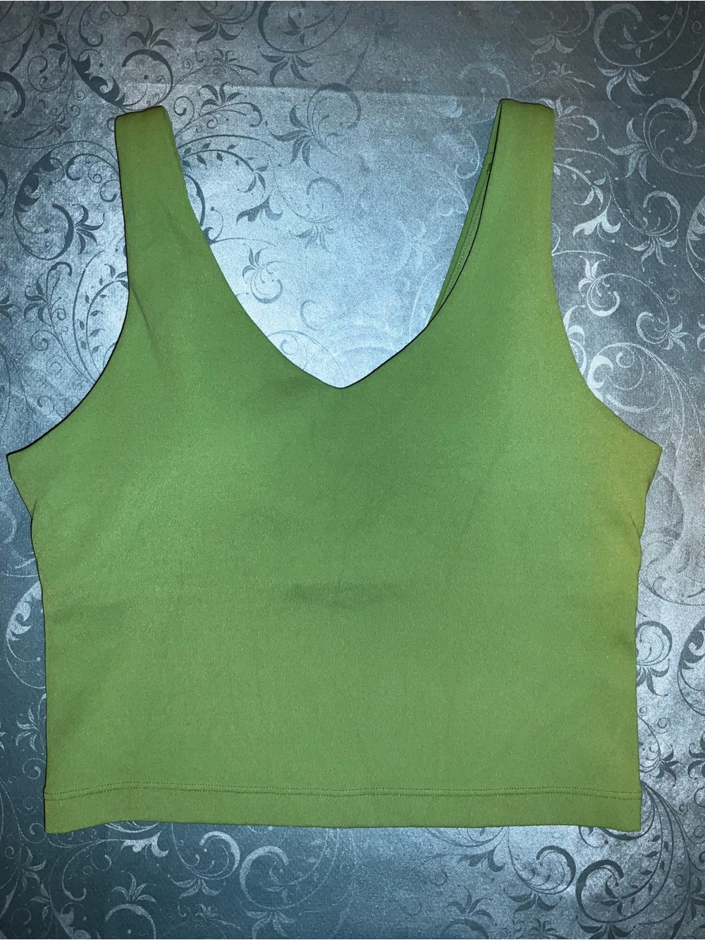 Athleta Transcend V Neck Long Line Crop Sports Bra in Alpine xs - Picture 4 of 7